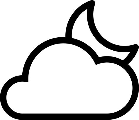 Cloud Moon Svg Png Icon Free Download 249178 Onlinewebfontscom