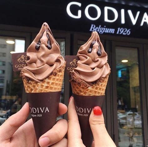 Ice cream collection portrays a perfect mixture of the unprecedented richness and the enchanting creaminess of its finest. Best held secret - Godiva chocolate ice cream cone - Their ...