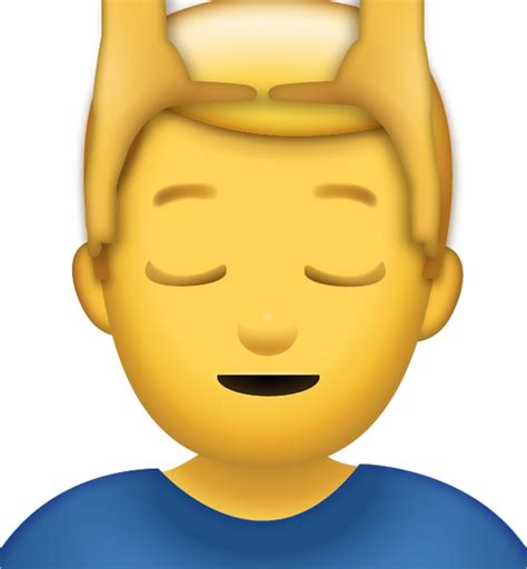 Man Getting Massage Emoji Free Download Iphone Emojis Emoji Island