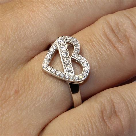 Diamond Heart Shaped Promise Ring Beautiful Promise Rings