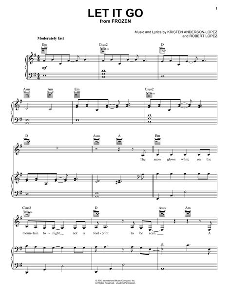 Let It Go From Frozen Sheet Music Pentatonix Piano Vocal