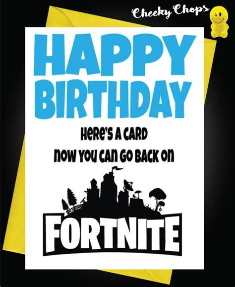 20 Best Ideas Fortnite Birthday Card Best Collections Ever Home