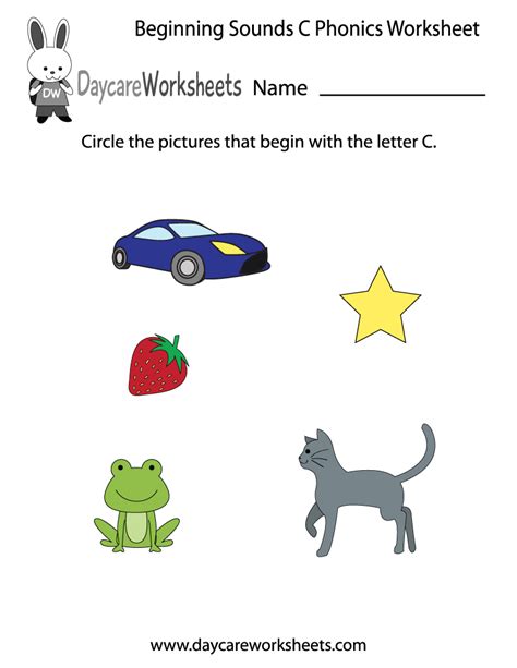 Browse by first letter to make that perfect if you're expecting a baby, it's time to start thinking about a name! This letter C phonics worksheet helps preschoolers ...