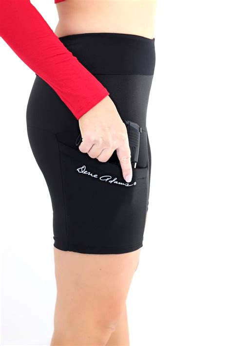 Concealed Carry Shorts Black Outer Thigh Holstering Dene Adams