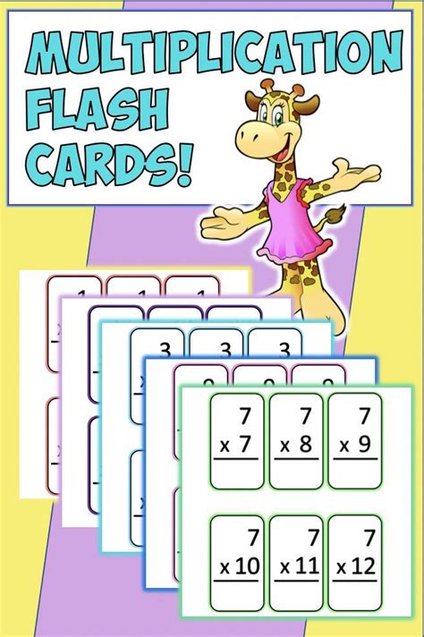 Multiplication Flash Cards In 2020 Multiplication Flashcards