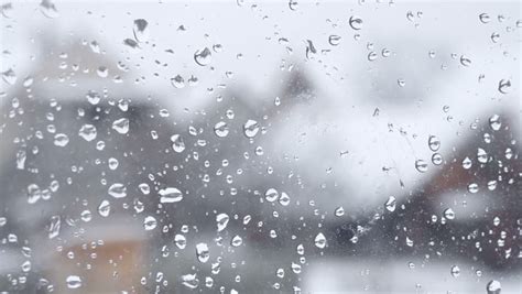 Beautiful Rain Drops Fall In Slow Motion Loop Stock Footage Video