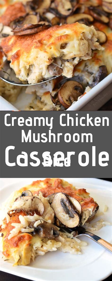Creamy Chicken Mushroom Rice Casserole