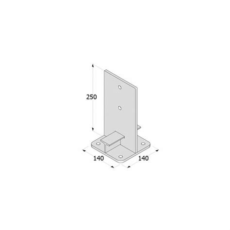 Internal Post Support Fence Foot Base Bolt Down 90 140 Mm Ebay