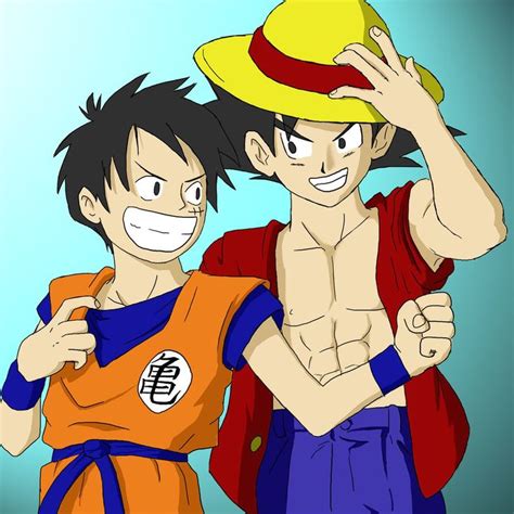 Goky And Luffy Luffy Goku Deviantart