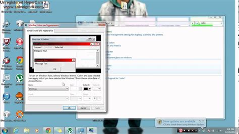 How To Change Font And Color On Windows 7 Laptoppc Youtube