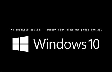 How To Fix A No Bootable Device Error On Windows 10