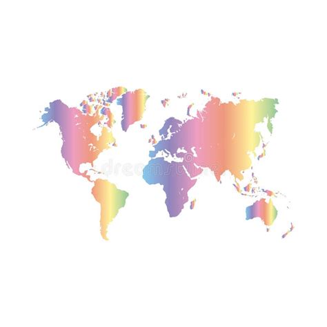Mappa Del Mondo Su Sfondo Bianco Illustrazione Vettoriale