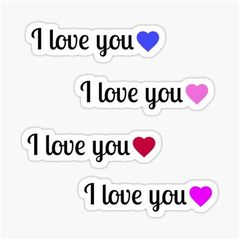 I Love You Sticker Pack Sticker By Ideasforartists Redbubble