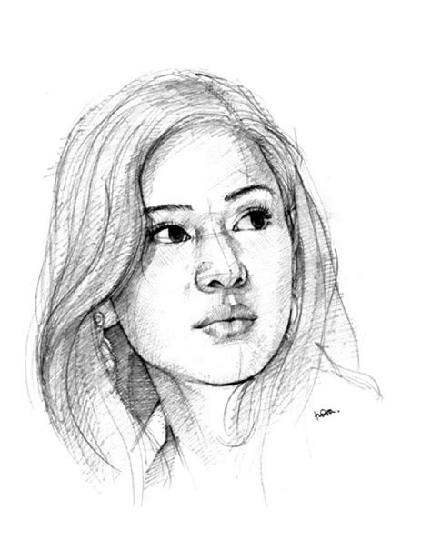 Gambar Sketsa Muka Wanita Sobsketsa