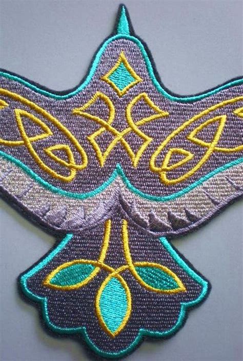 These machines take care of the finest details involved in the design being embroidered on the patch as well as provide it. Large Embroidered Raven Iron On Applique Patch Celtic ...