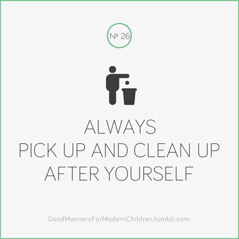 No26 Always Pick Up And Clean Up After Yourself Kitchen Rules Sign