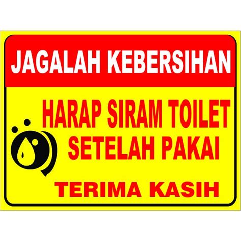 Jual Stiker Harap Disiram Toilet Setelah Di Pakai Shopee Indonesia