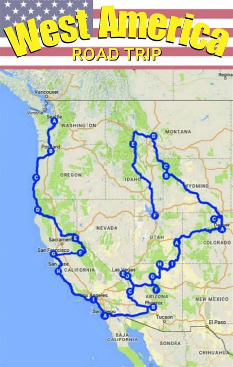 Best West America Road Trip Route Perfect Road Trip Road Trip Routes