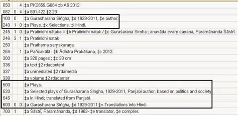 Rda Cataloging Example Of Selections And Translations