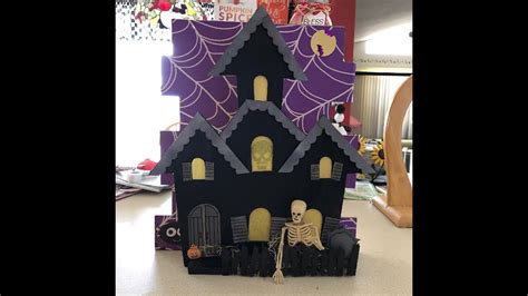 Dollartree Lighted Haunted House Youtube Haunted House Craft