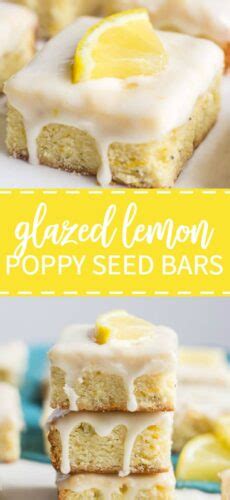 Glazed Lemon Poppy Seed Bars What Molly Made