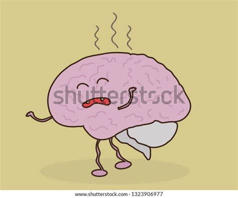 Tired Brain Swears Vector Illustration Vector De Stock Libre De Regalías 1323906977