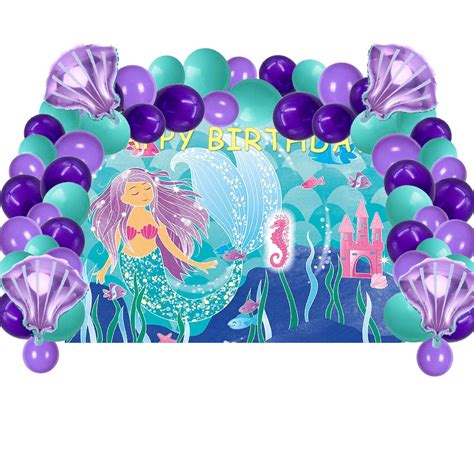 Buy Mermaid Birthday Party Supplies Decorations Mermaid Backdrop With
