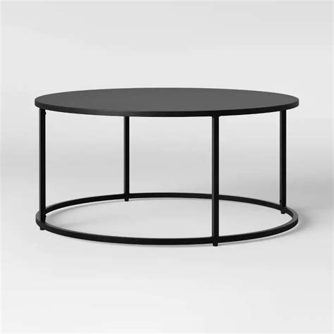 Description:the spectrum dining table is a casual and affordable nook table evokes the charm of a french sidewalk café. Glasgow Round Metal Coffee Table Black - Project 62™ in ...