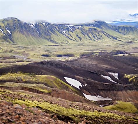 Volcanic Landscape Landmannalaugar Iceland Stock Image Image Of