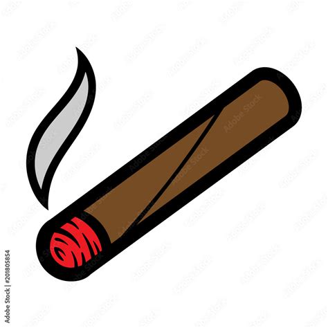 Cartoon Cigar Or Blunt Stock Vector Adobe Stock