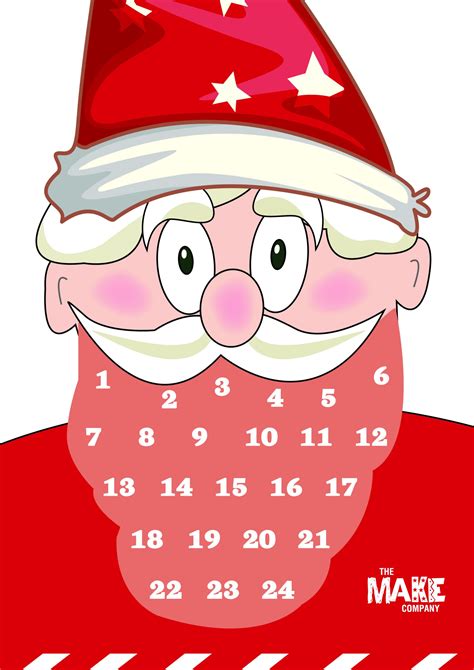 Free Santa Advent Printable The Make Company