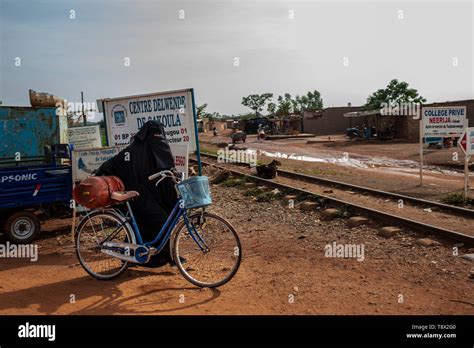 Velated Muslim Woman In The Ouagadougou Streets Capital Of Burkina