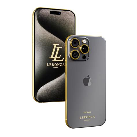 New Luxury 24k Gold Classic Iphone 15 Pro And Pro Max Black Leronza