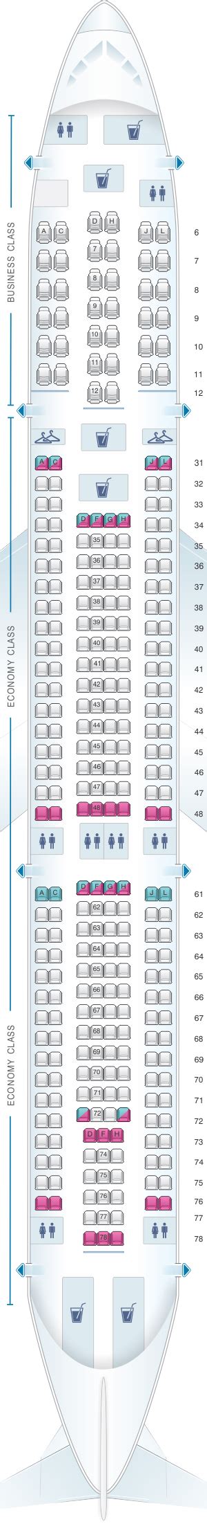 Seat Map China Eastern Airlines Airbus A330 300 300pax Seatmaestro