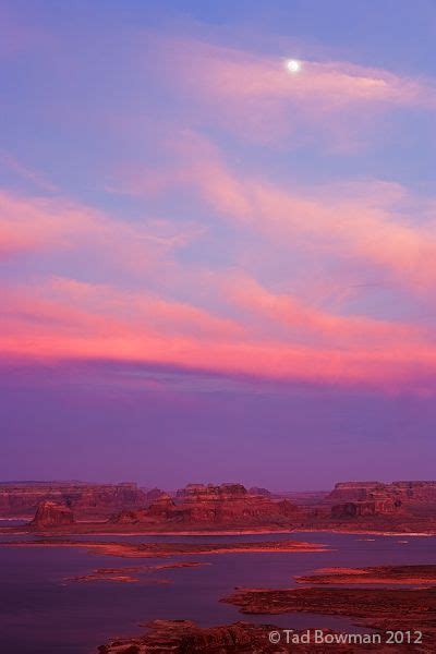 Lake Powell Sunset And Moonrise Utah Photo By Tad Bowman Southwest