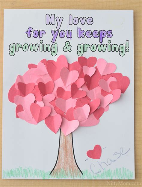 Heart Tree Craft For Kids Valentines Day