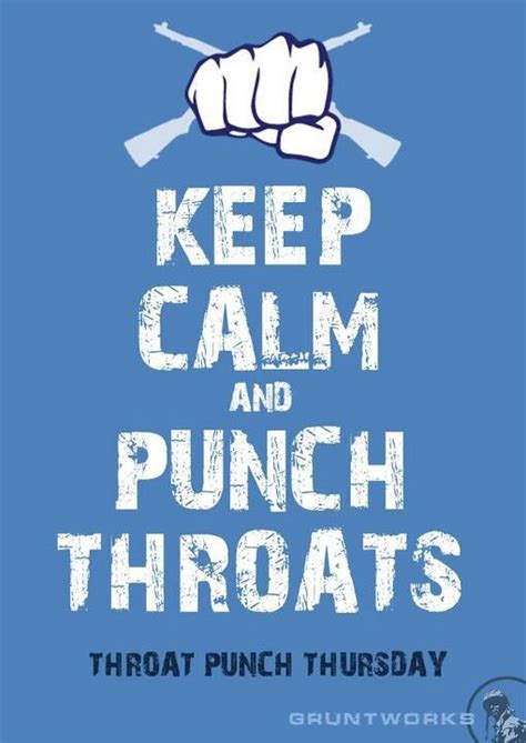 Throat Punch Thursday Throat Punch Celebration Pinterest