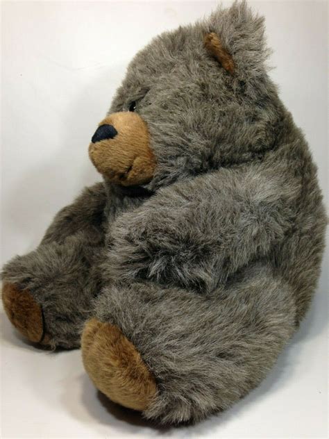 American Wego Grizzly Bear Plush Stuffed Gray Animal