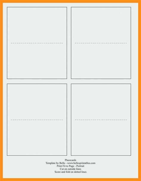 Blank Quarter Fold Card Template For Word Cards Design Templates