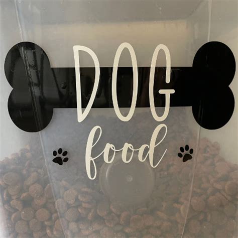 Dog Food Decal Dog Food Decor Dog Food Label Etsy
