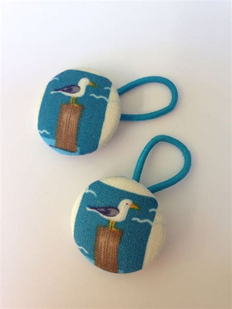 Seagull Covered Button Hair Bobbles We Love These Super Simple
