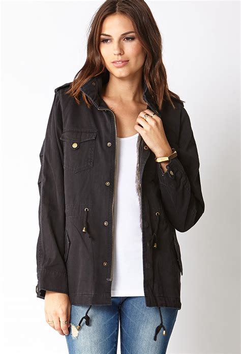 Lyst - Forever 21 Contemporary Must-have Utility Jacket in Gray
