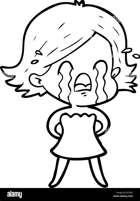 Cartoon Woman Crying Stock Vector Image And Art Alamy