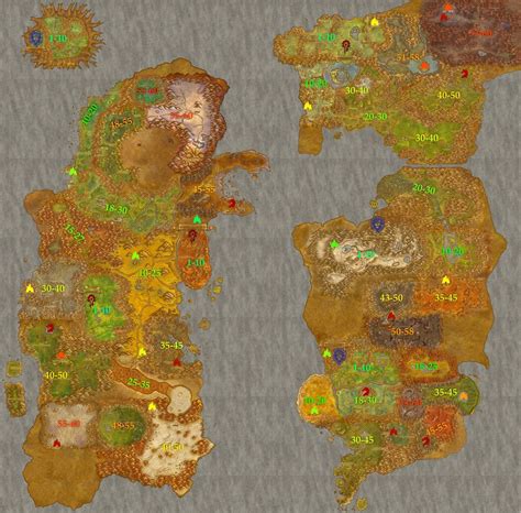 Labeled Classic Wow Map R Classicwow