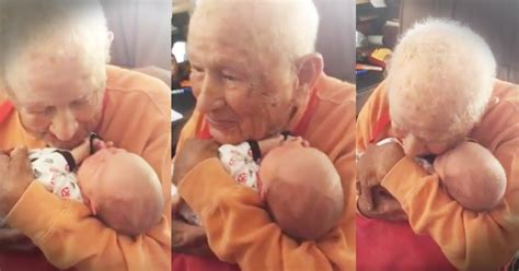 105 Year Old Meeting His 5 Day Old Great Grandson Will Bring The Tears