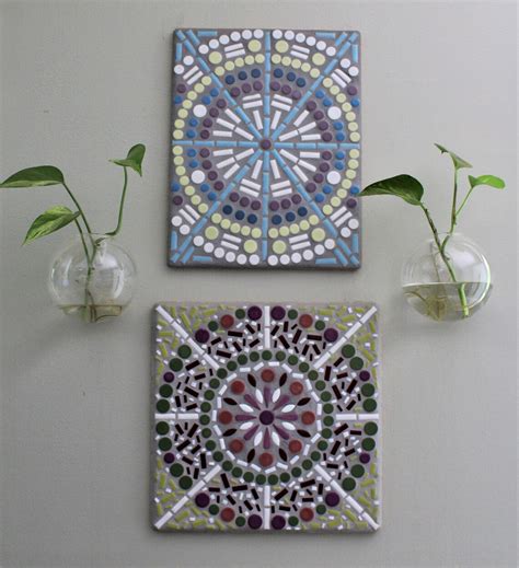 Modern Circle Mosaic With Ceramic Tile Etsy
