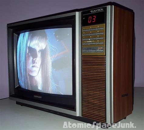 1985 Sharp Linytron 13 Inch Tv Set Vintage Television Color