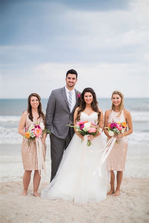 Looking for the perfect gown for your beach wedding? Chic Yellow & Pink Beach Wedding Ideas | Every Last Detail