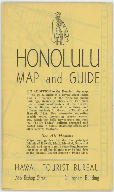 Honolulu Map And Guide Map Title City Of Honolulu Territory Of