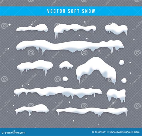 Snow Cap Vector Collection Stock Vector Illustration Of Collection